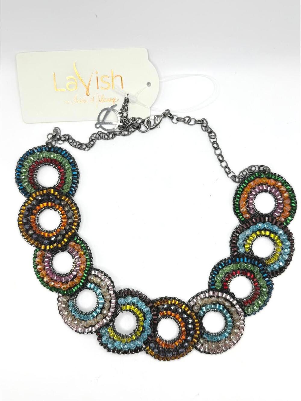 Anthropologie Lavish by Tricia Milaneze 20" Beaded Statement Necklace